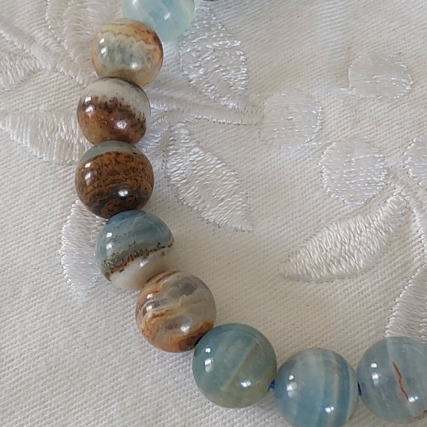 Bracelet Calcite Bleue Sur Gangue