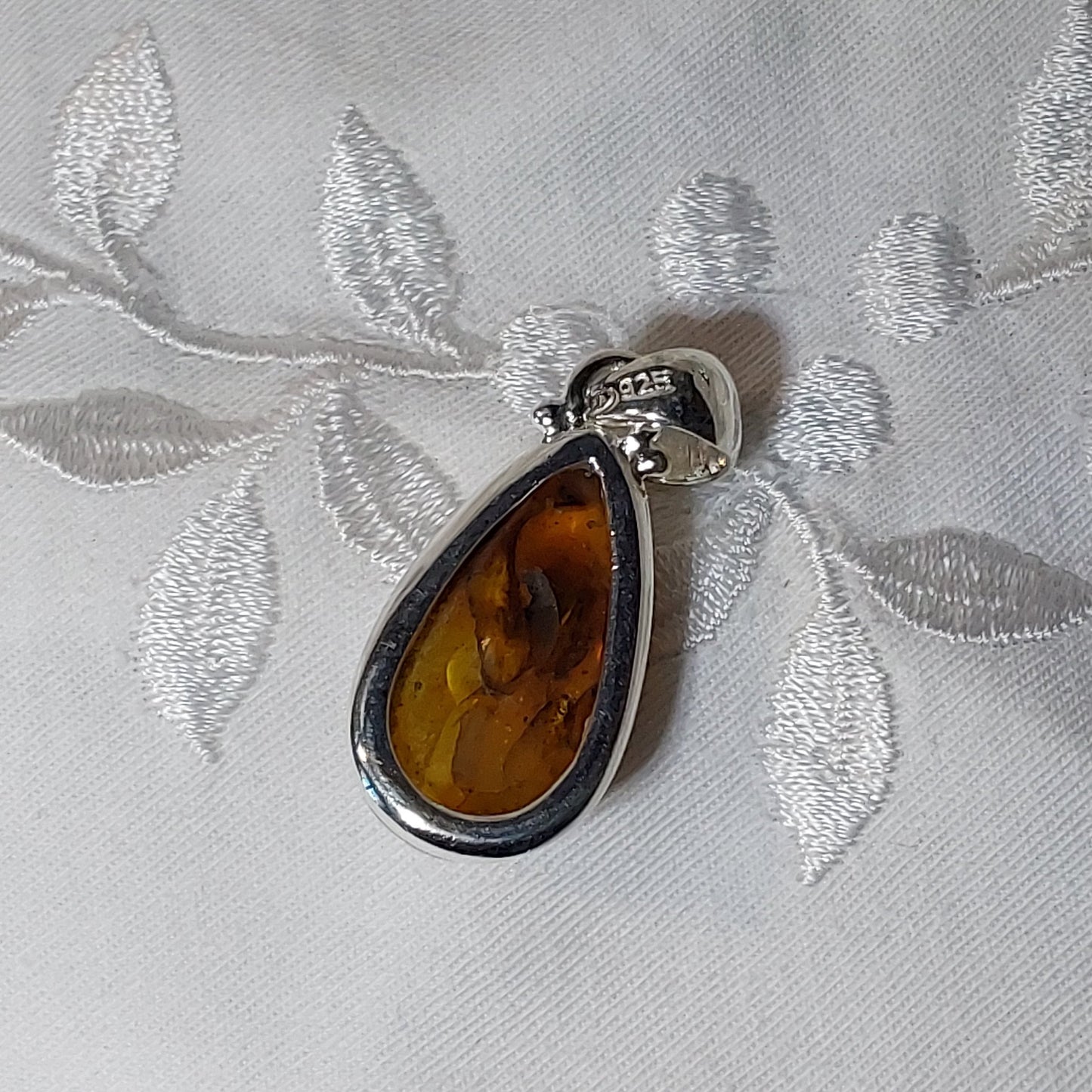 Pendentif Ambre Baltique argent 925