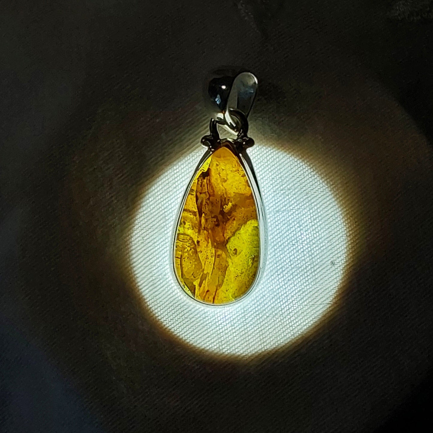 Pendentif Ambre Baltique argent 925