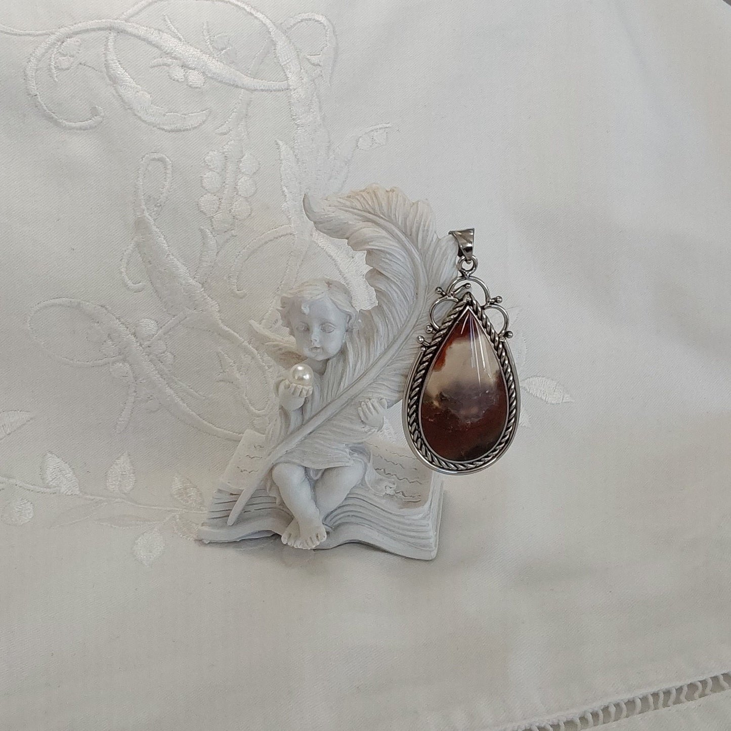 Pendentif Agate mousse Indonésienne