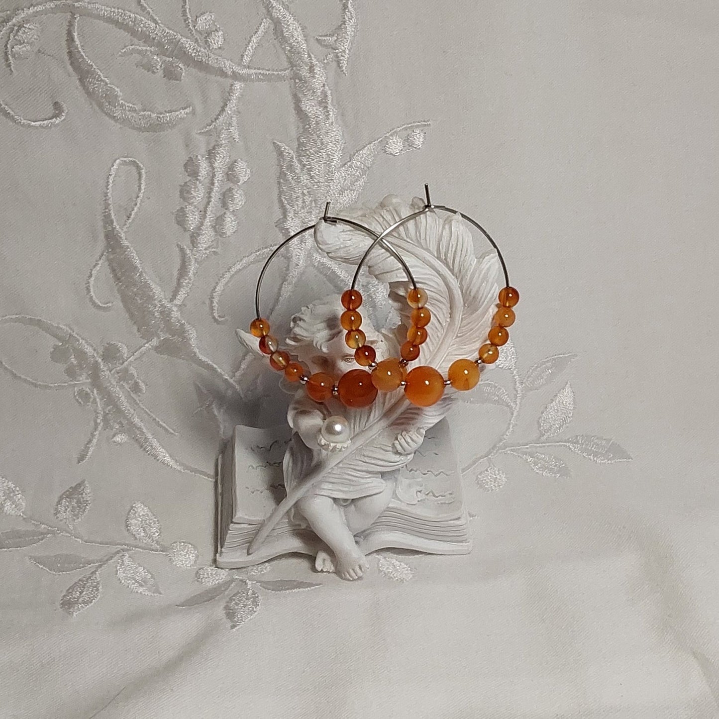 Boucles d'oreilles Cornaline