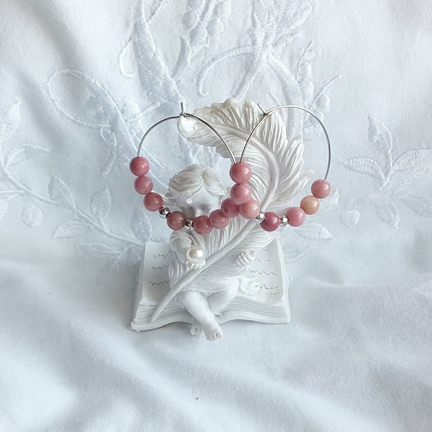 Boucles d'oreilles Rhodonite