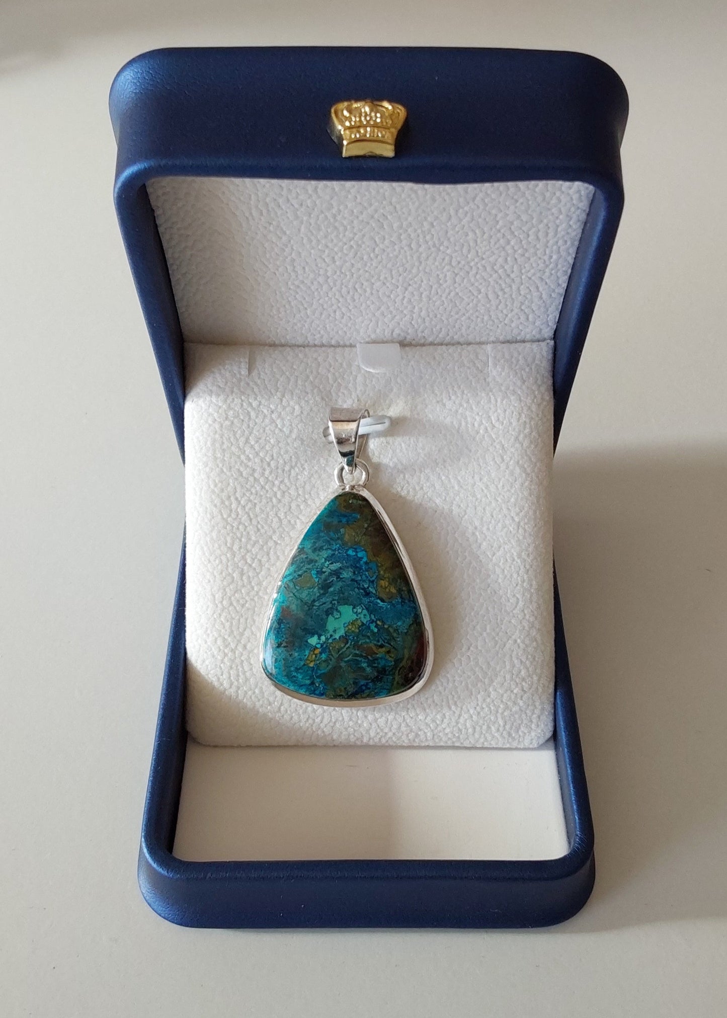 Pendentif Chrysocolle argent 925