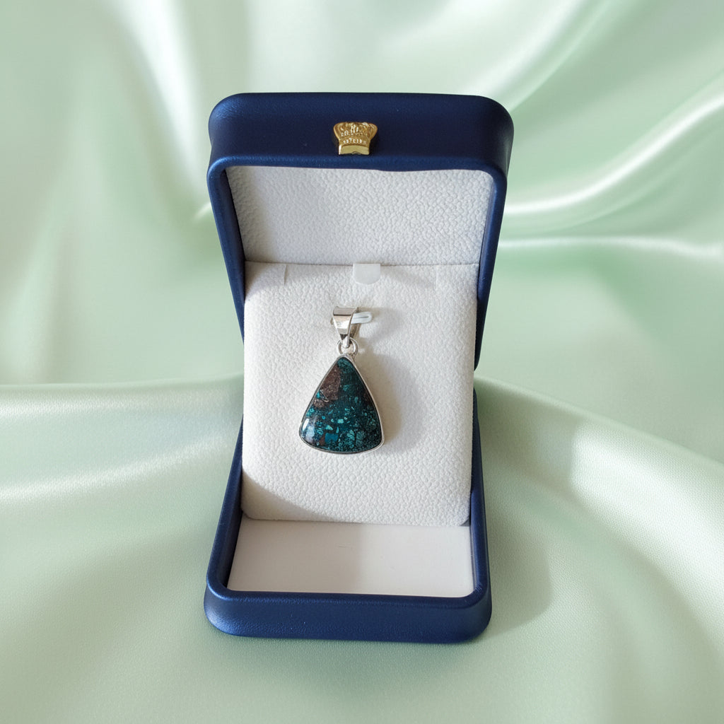 Pendentif Chrysocolle argent 925