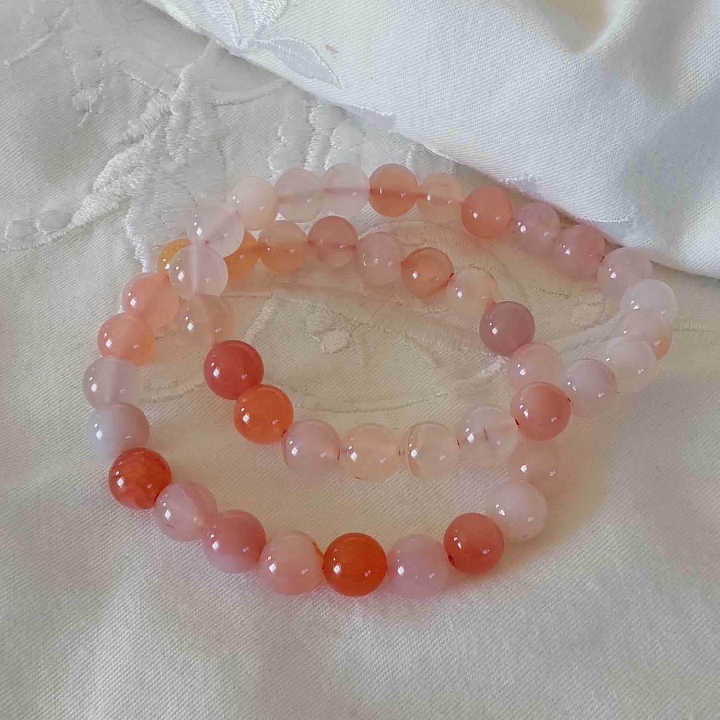 Bracelet Agate Botswana Rose