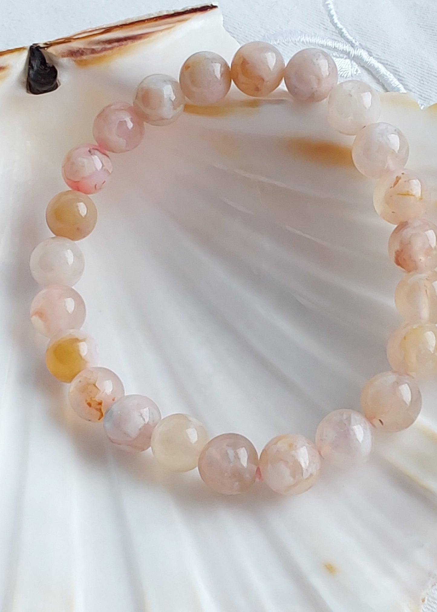 Bracelet Agate Fleur de Cerisier