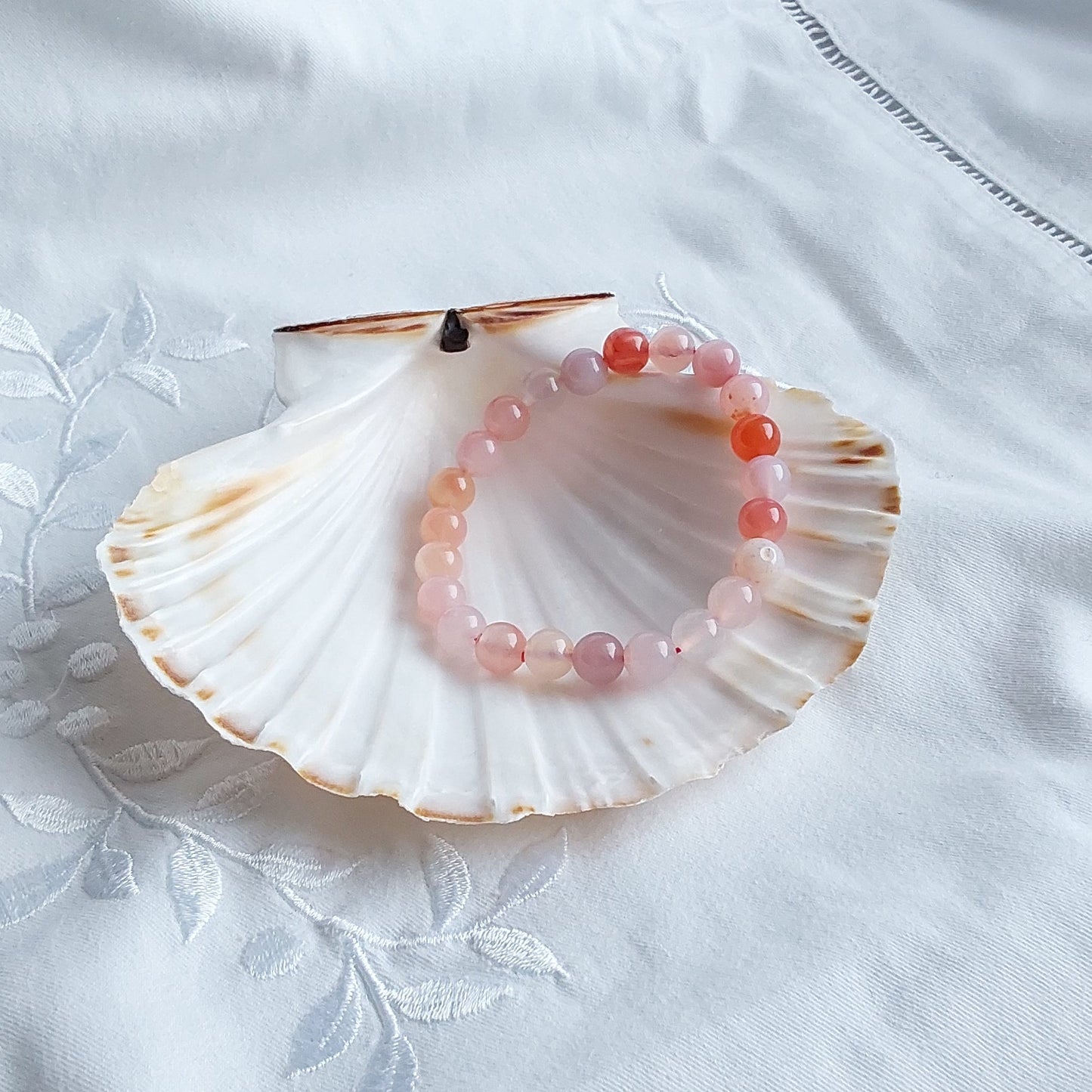 Bracelet Agate Botswana Rose