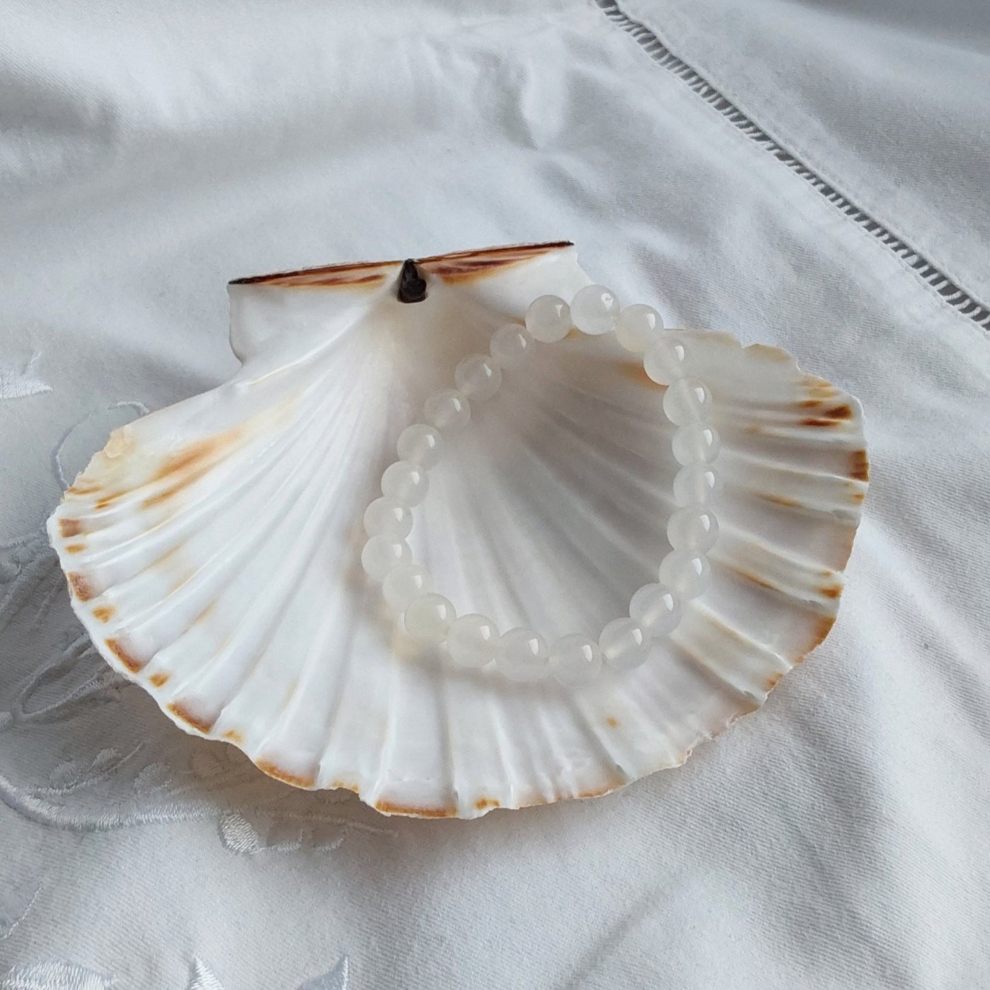 Bracelet Agate Blanche