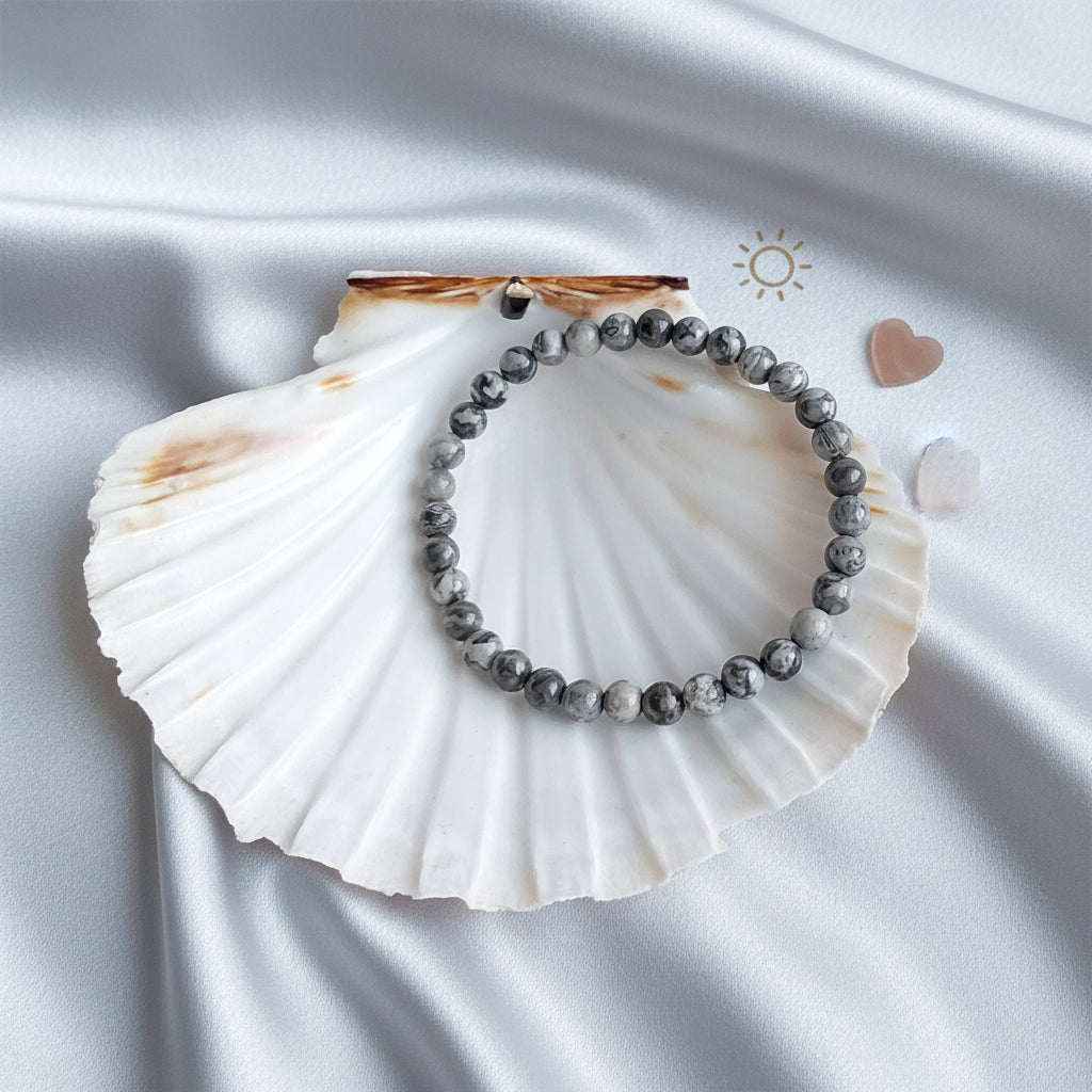 Bracelet Agate Crazy Lace Grise