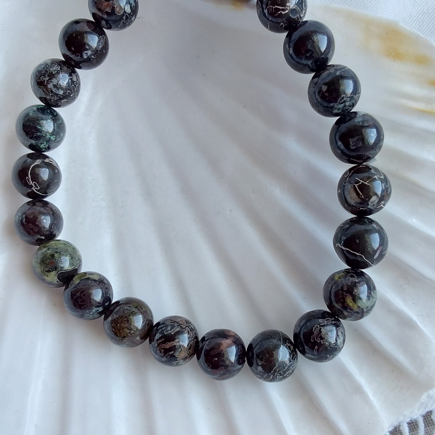 Bracelet Obsidienne Fleurie