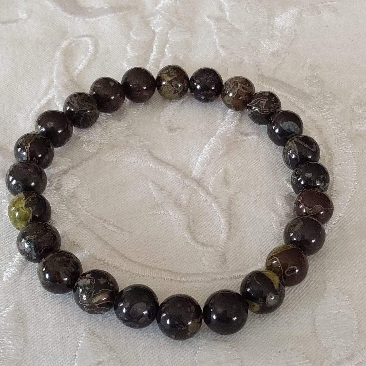 Bracelet Obsidienne Fleurie