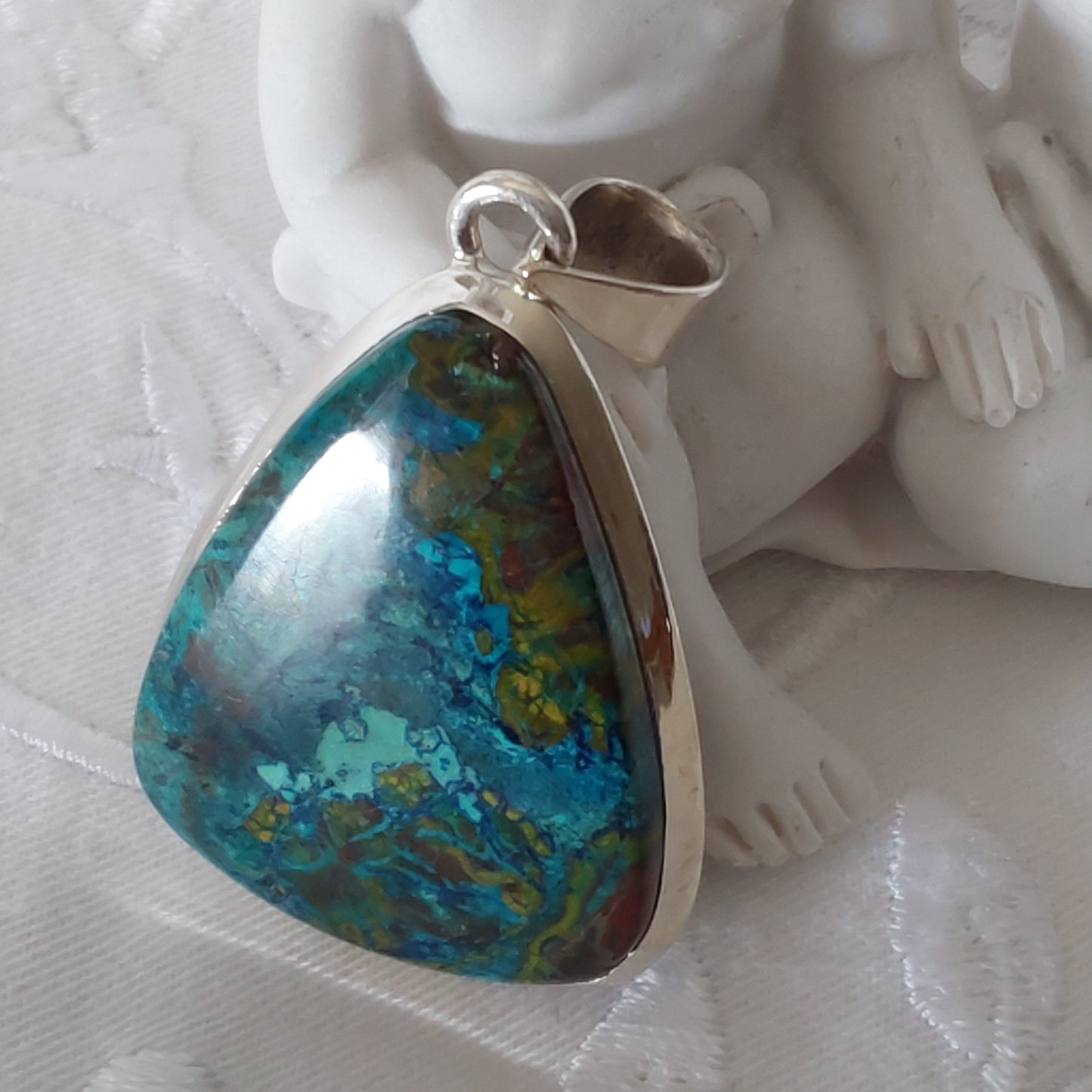 Pendentif Chrysocolle argent 925