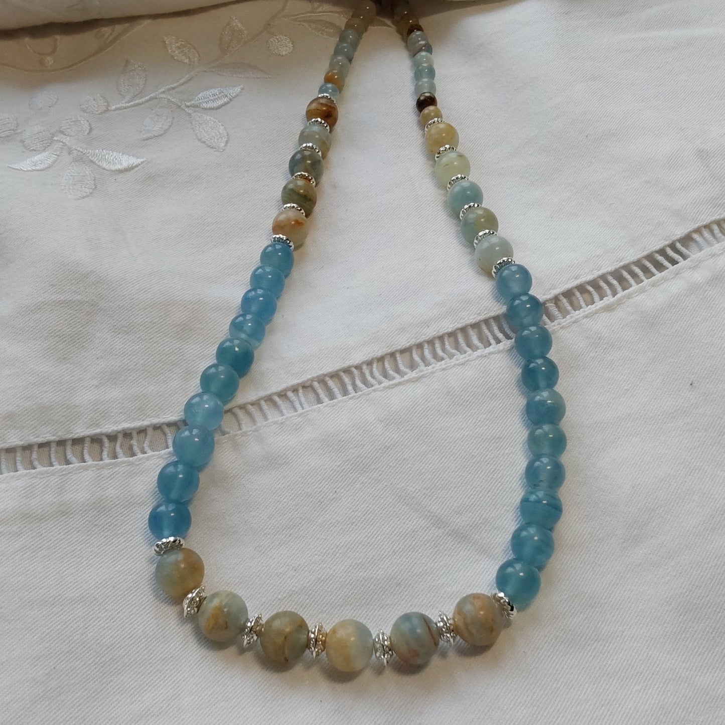 Collier Calcite Bleue