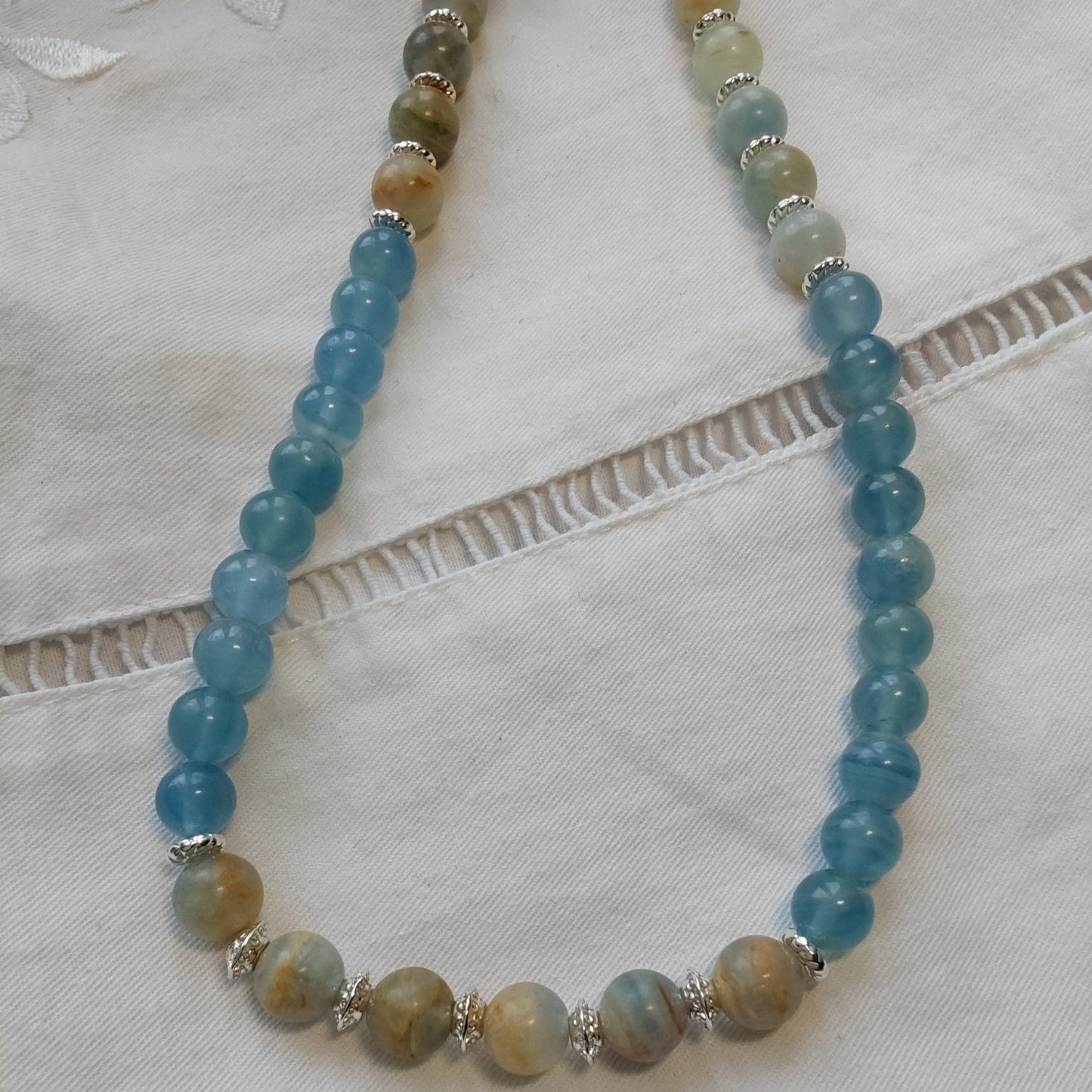 Collier Calcite Bleue