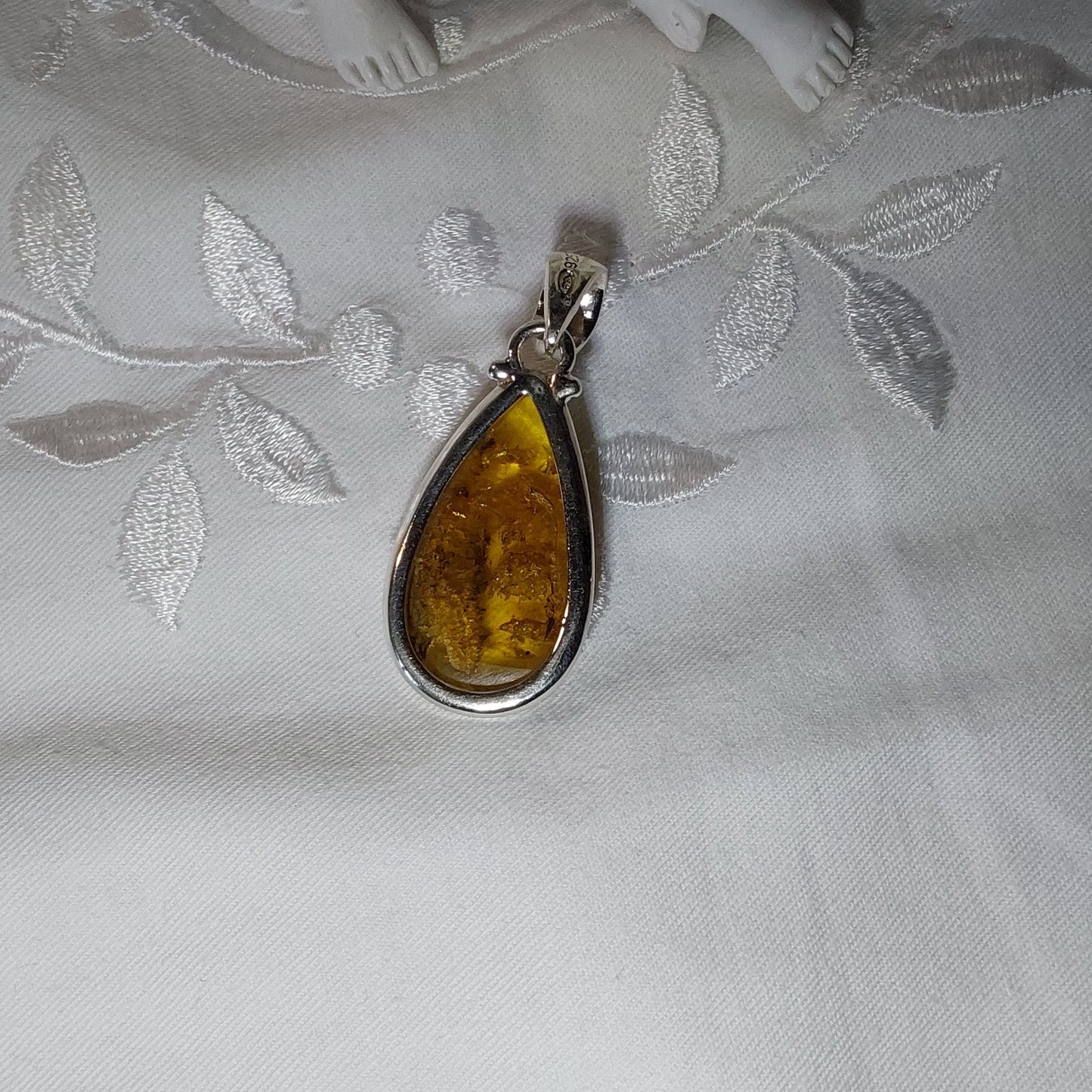 Pendentif Ambre Baltique argent 925