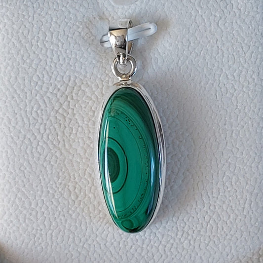 Pendentif Malachite argent 925