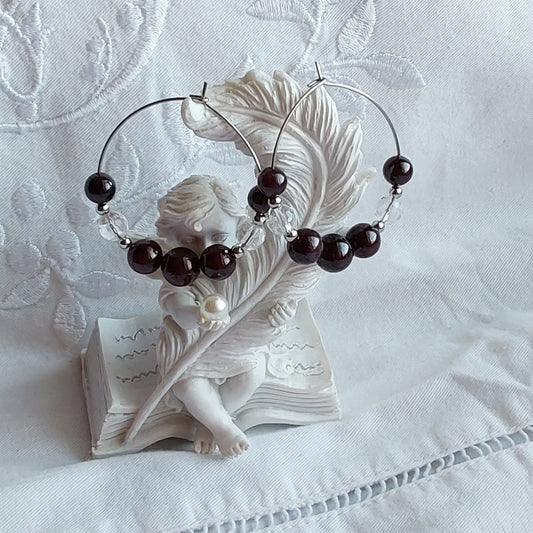 Boucles d'oreilles Grenat Almandin