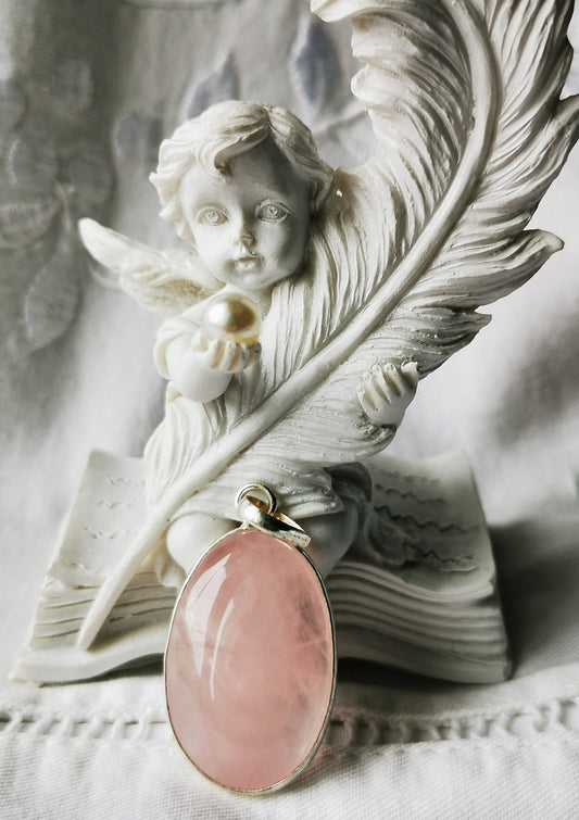 Pendentif Quartz Rose