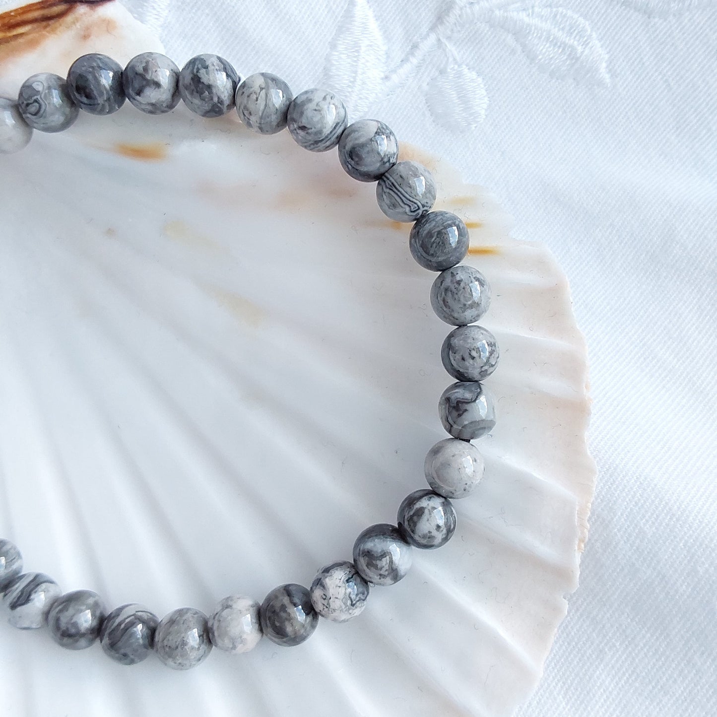 Bracelet Agate Crazy Lace Grise