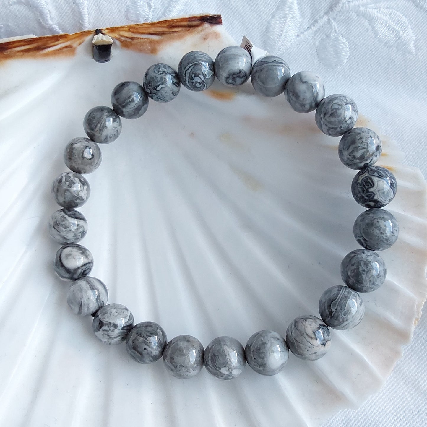 Bracelet Agate Crazy Lace Grise