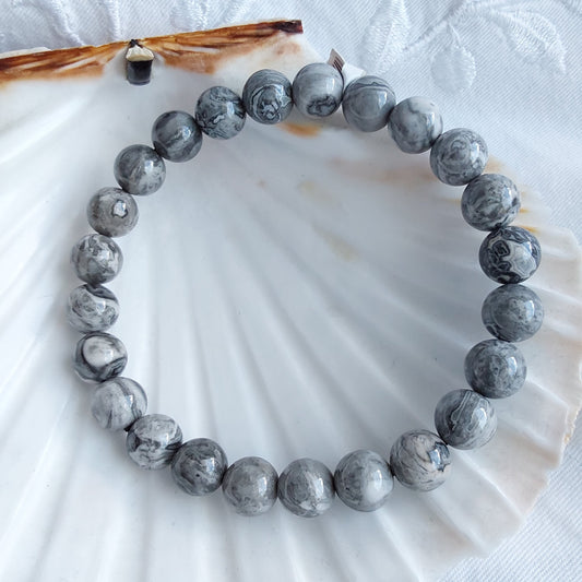 Bracelet Agate Crazy Lace Grise