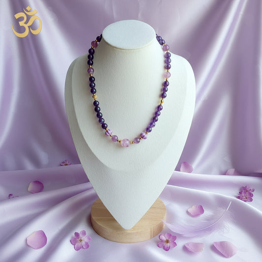 Collier Améthyste /Fluorite