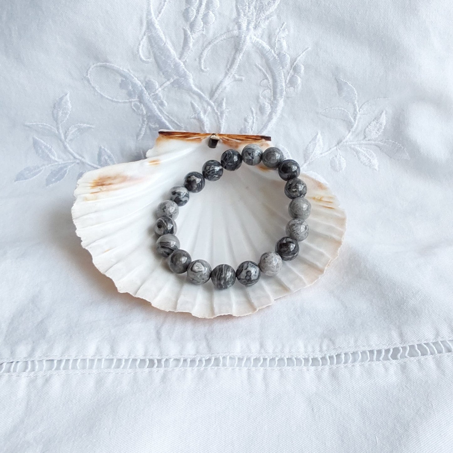 Bracelet Agate Crazy Lace Grise