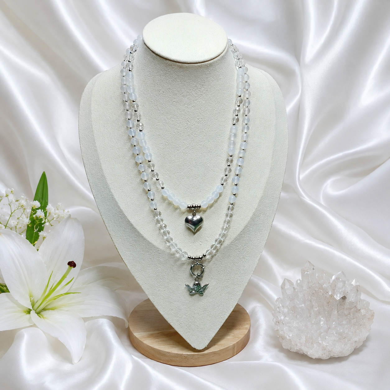 Collier double "MURMURE DES ANGES"