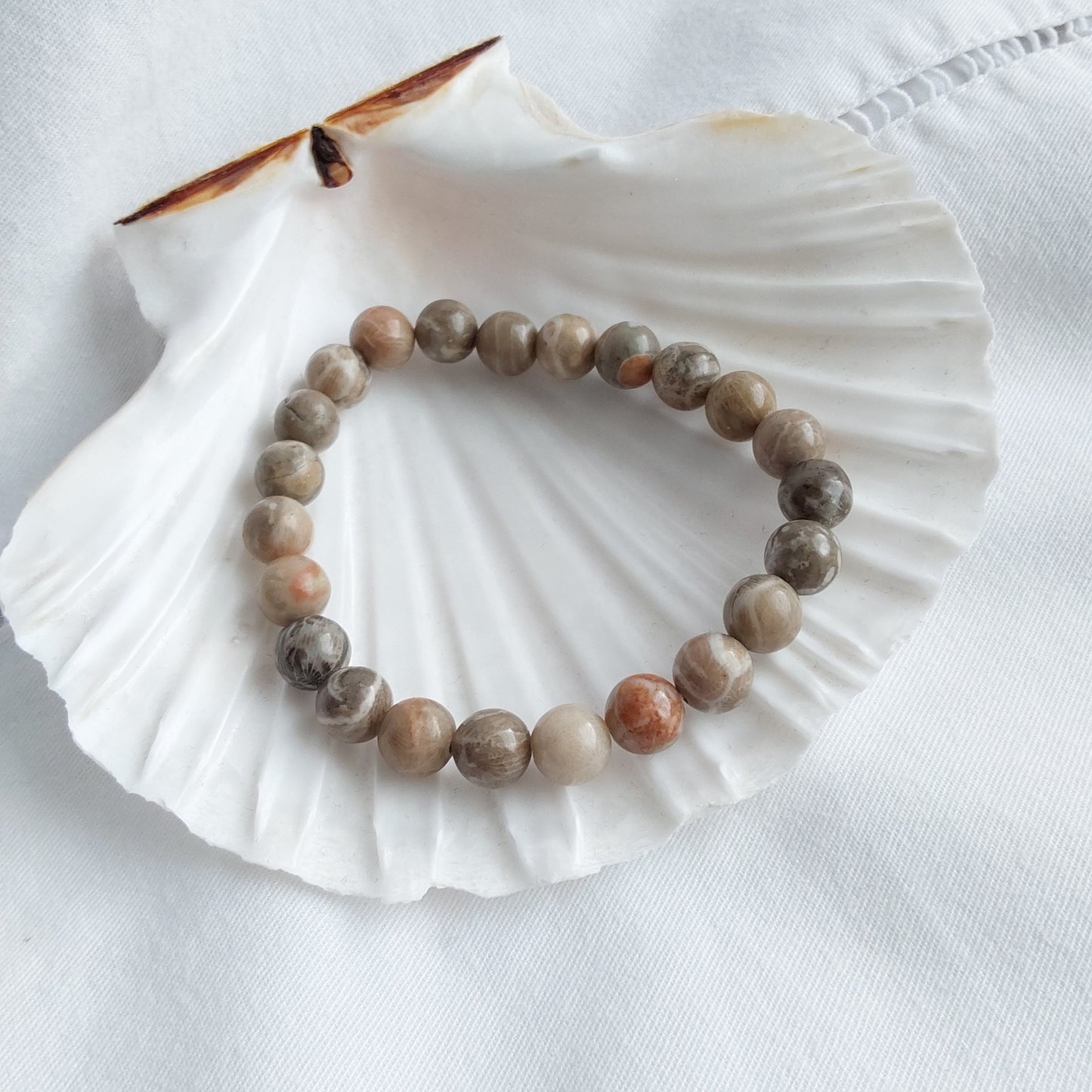Bracelet Corail Fossile