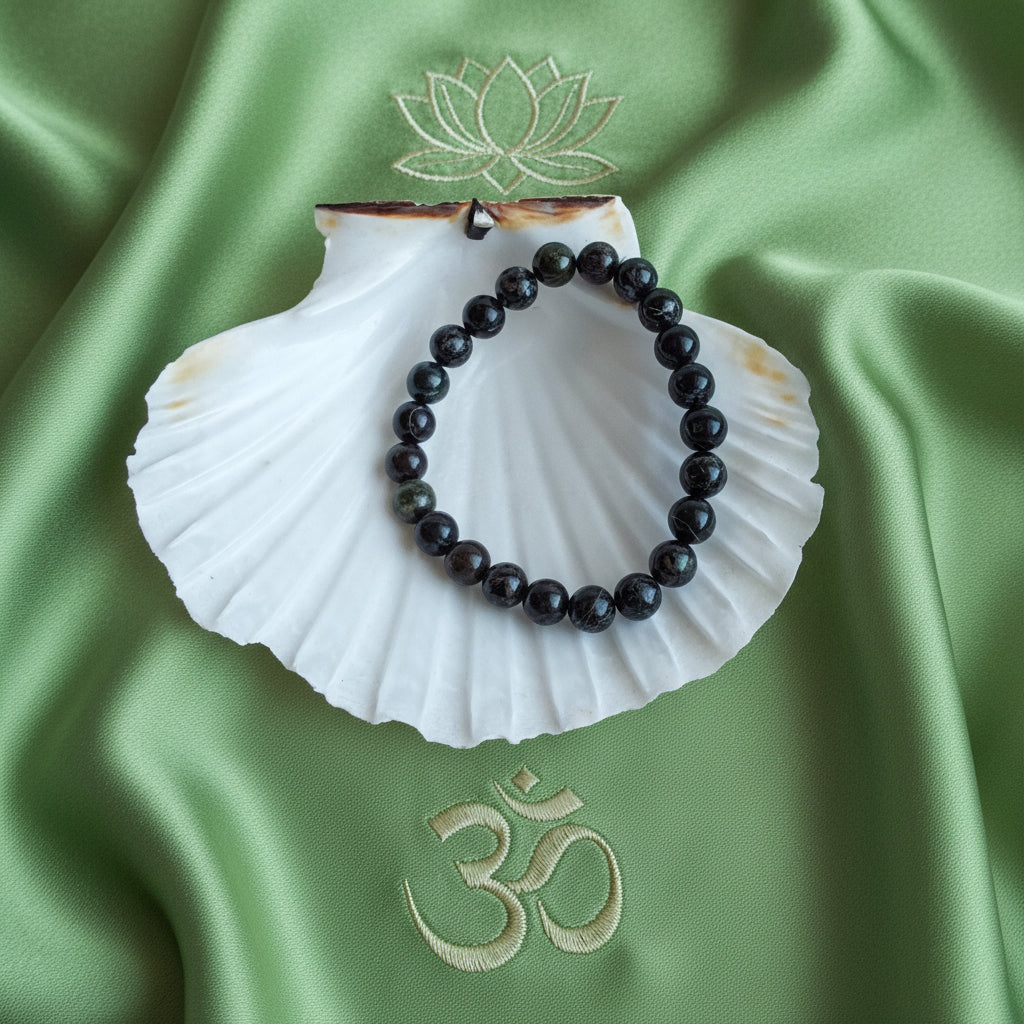 Bracelet Obsidienne Fleurie