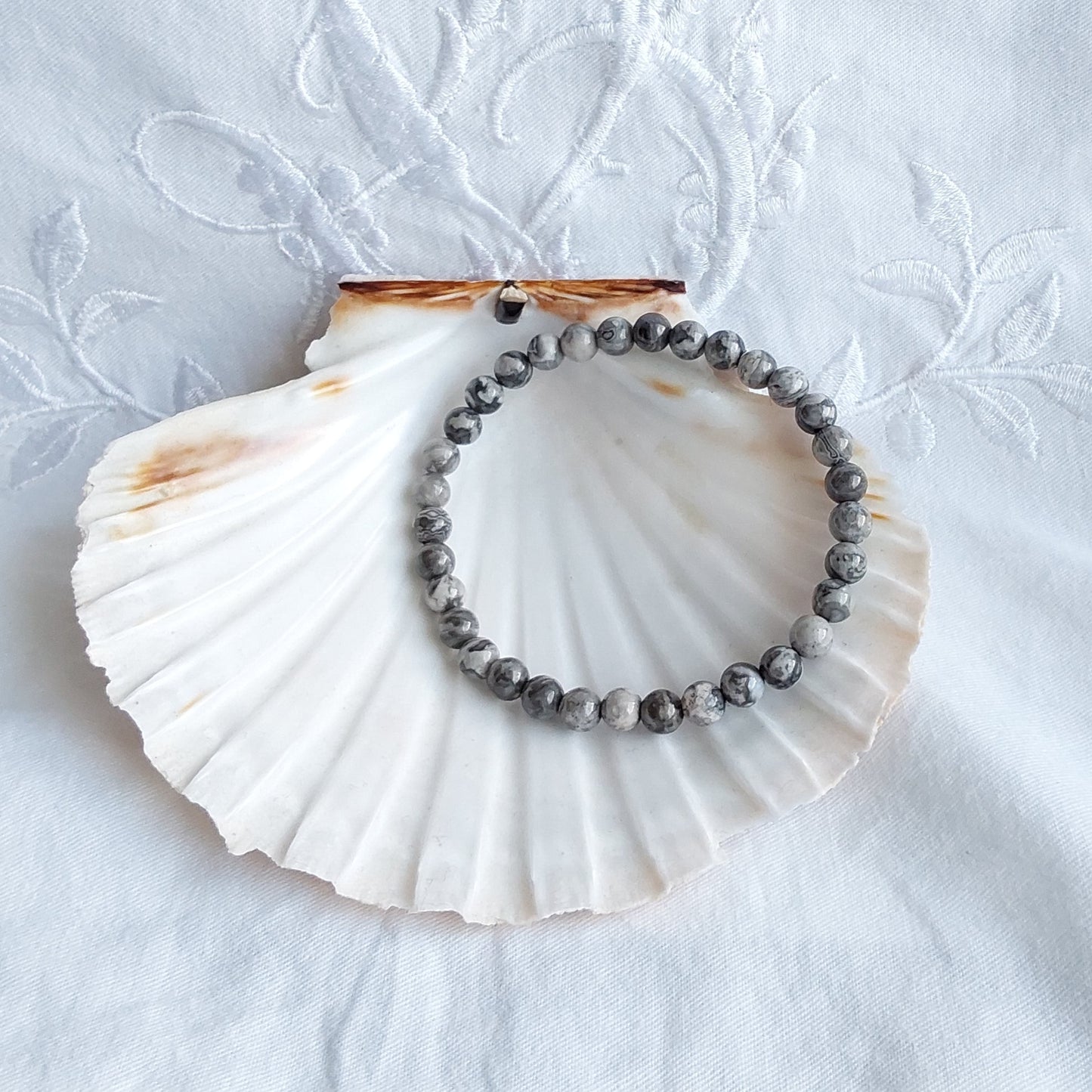 Bracelet Agate Crazy Lace Grise