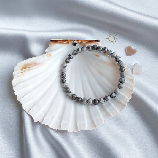 Bracelet Agate Crazy Lace Grise