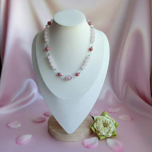 Collier Quartz rose / Thulite