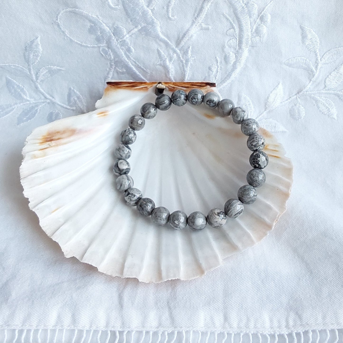 Bracelet Agate Crazy Lace Grise