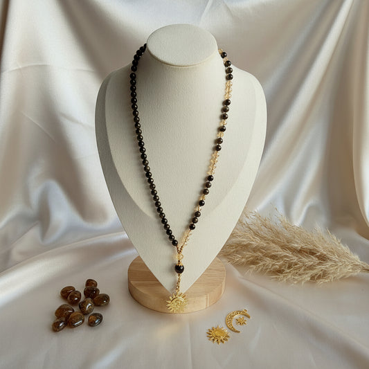 Collier " Eclipse dorée "